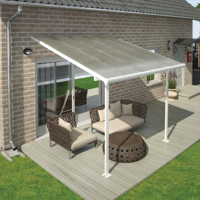 Terrasstak Feria 9 m² Vit Canopia by Palram